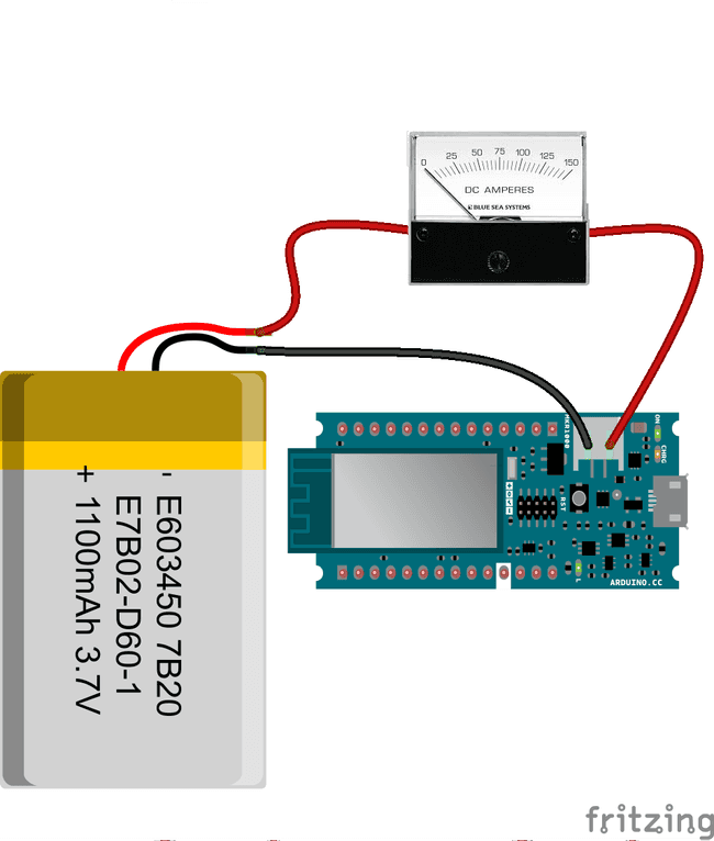 Measure the consumption with an ammeter