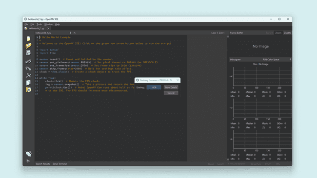 Installing firmware on Nicla Vision board in OpenMV