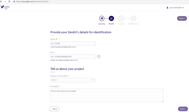 Selecting your country in registration