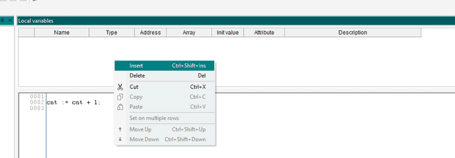 Add a new local variable on the local variables table