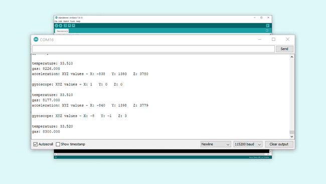 Serial monitor output