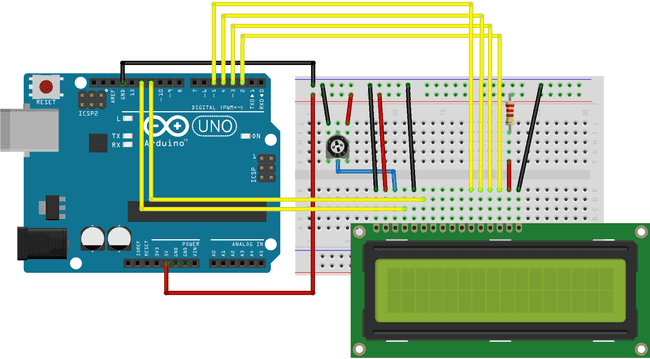 The circuit (made using Fritzing).