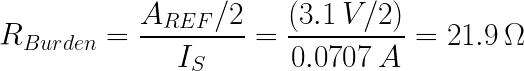 Ideal burden resistor calculation