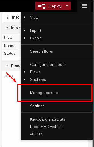 Choose manage palette.